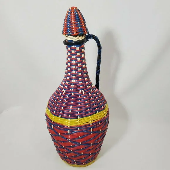 Vintage VIRESA Glass Demijohn Bottle Wine Decanter - Picture 5 of 11